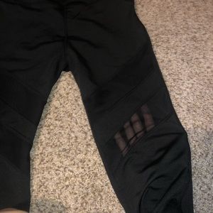 Black mesh leggings